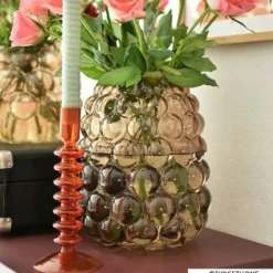 Vaas bubbels - grijs - ø21x25 cm