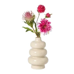 Vaas drielaags - beige - ø15.5x25.5 cm