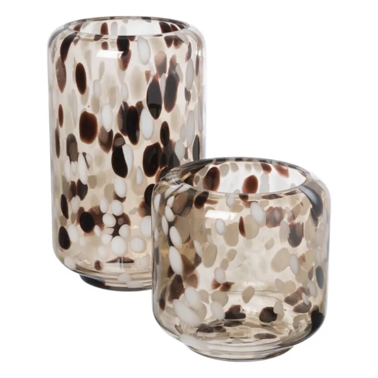 Vaas gewolkt - bruin - ø15x15 cm