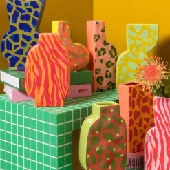 Vaas giraf - groen - 22x4.3x5.2 cm