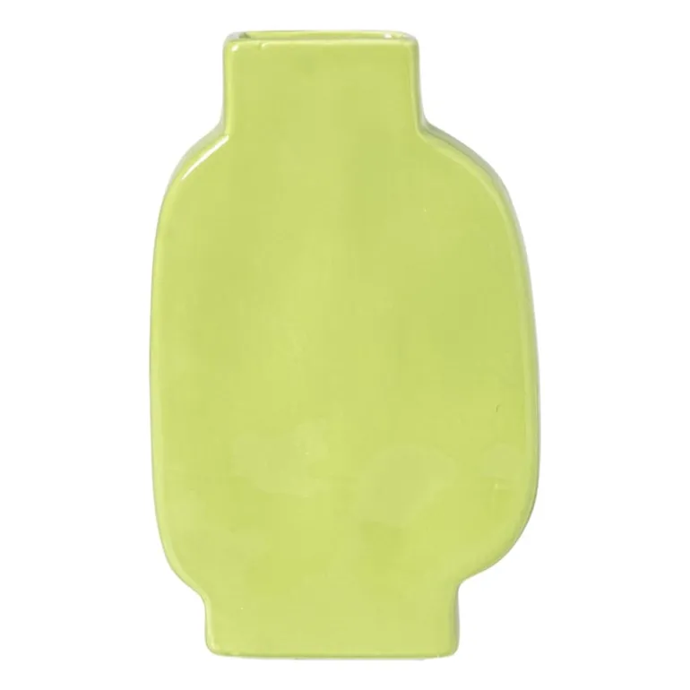 Vaas giraf - oranje/groen - 20.8x13x5.2 cm