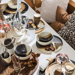 Vaas golf - zilverkleurig - 24x22x17.7 cm