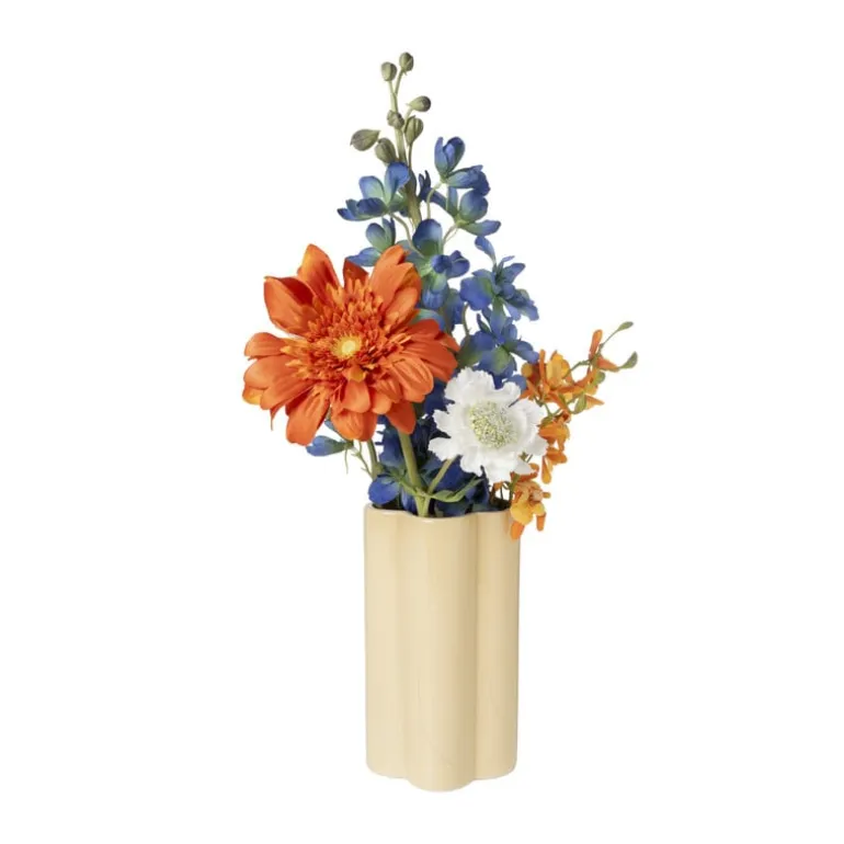 Vaas klaver - beige - ø10x18 cm