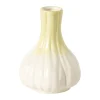 Vaas knoflook - beige/geel - ø11x14 cm