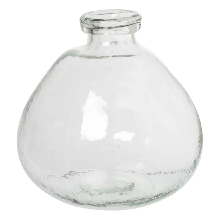 Vaas recycle look - transparant - ø20x20.5 cm