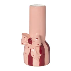 Vaas strik - roze/rood - 25x11.5x11.4 cm