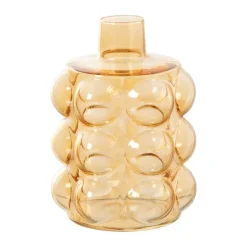 Vaas voor geurstokjes bubbels - oranje - ø8.5x11.5 cm