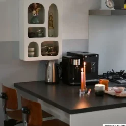 Vaasje groen - bol - ø9.5x9 cm