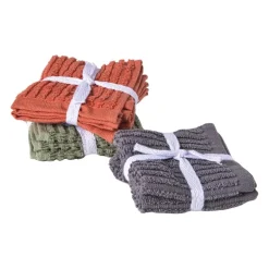 Vaatdoekjes - grijs - 20x20 cm - set van 2