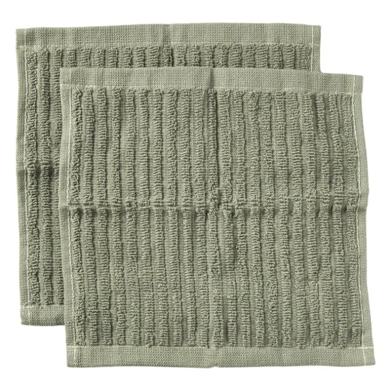 Vaatdoekjes - groen - 20x20 cm - set van 2