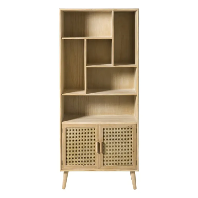 Vakkenkast Java met deuren - bruin - 170x70x33.5 cm