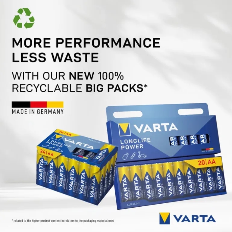 Varta longlife power AA batterijen - set van 4
