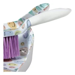 Veger en blik smiley - set van 2 - 35x22x10 cm