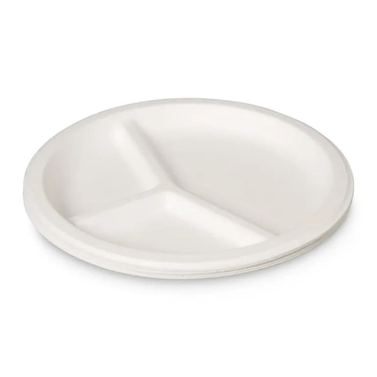 Verdeelborden bagasse - ø22.5 cm - set van 8