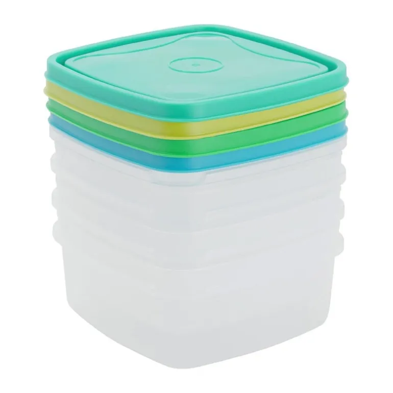 Vershoudbakjes van plastic - 250 ml - set van 4