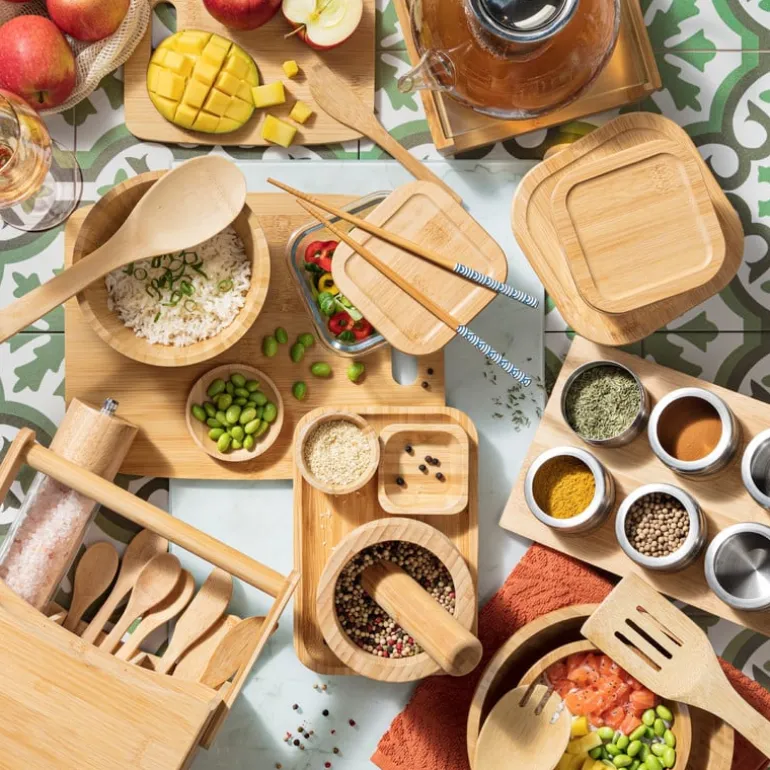 Vershouddoos - bamboe deksel - 17x17x7cm