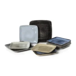 Vierkant bord Toscane - zwart - 20x20 cm