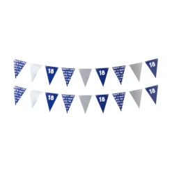 Vlaggenlijn 18 jaar - blauw - 10 meter