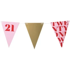 Vlaggenlijn 21 jaar - rood - 10 meter