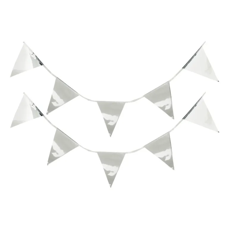 Vlaggenlijn zilverkleurig - 5 meter