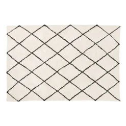 Vloerkleed berber - naturel/zwart - 120x180 cm