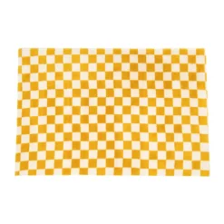 Vloerkleed checks - geel/wit - 120x180 cm