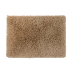 Vloerkleed fluffy - bruin - 60x90 cm