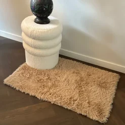 Vloerkleed fluffy - bruin - 60x90 cm