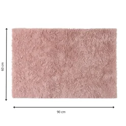 Vloerkleed fluffy - roze - 60x90 cm
