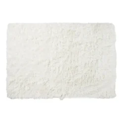 Vloerkleed fluffy - wit - 120x180 cm