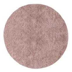 Vloerkleed fluffy rond - roze - ø120 cm