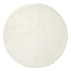 Vloerkleed fluffy rond - wit - ø120 cm
