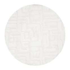 Vloerkleed native - wit - ø120 cm