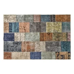 Vloerkleed patchwork - multikleur - 120x180 cm