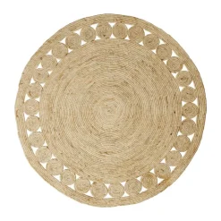 Vloerkleed riet - rond - ⌀120 cm