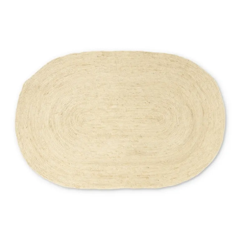 Vloerkleed riet ovaal - naturel - 120x180 cm