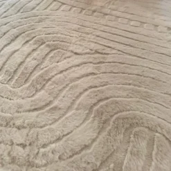 Vloerkleed wave ovaal - wit - 120x180 cm