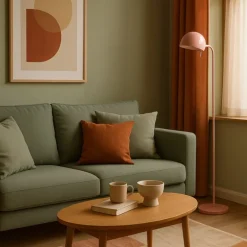 Vloerlamp retro - roze - ø22x146 cm