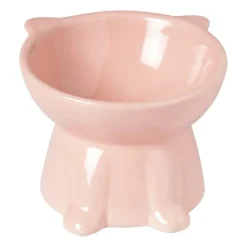 Voerbak voor kat - roze - ø10.3x13 cm