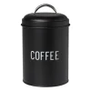 Voorraadblik coffee - zwart - ø11x15 cm