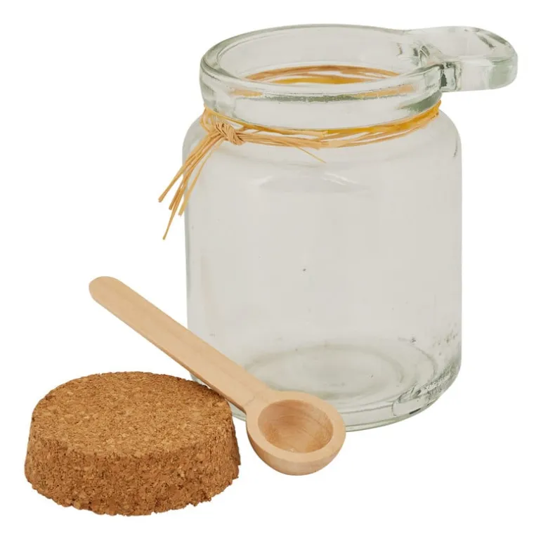 Voorraadpot - kurk en lepeltje - 200 ml