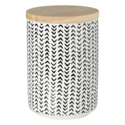 Voorraadpot Kasitoo - zwart/wit - 600 ml