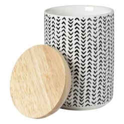 Voorraadpot Kasitoo - zwart/wit - 600 ml