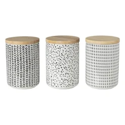 Voorraadpot Kasitoo - zwart/wit - 600 ml