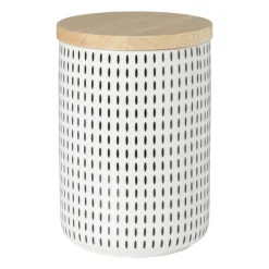 Voorraadpot Kasitoo streep - zwart/wit - 600 ml