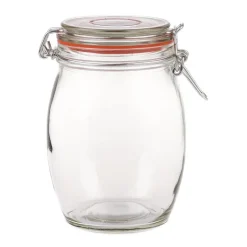 Voorraadpot met klemdeksel - rond - 1 liter