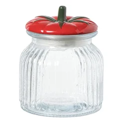 Voorraadpot tomaat - transparant/rood - 900 ml