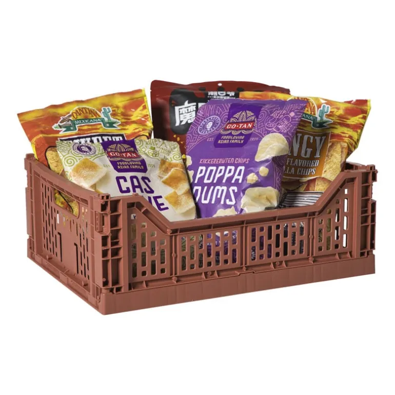 Vouwkrat groot - bruin - 14.5x40x30 cm