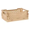 Vouwkrat klein - beige - 6x15x10 cm