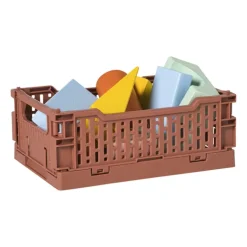 Vouwkrat klein - bruin - 6x15x10 cm